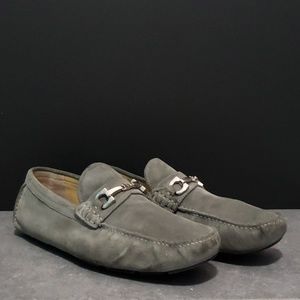 Bally grey suede driving loafers size us9